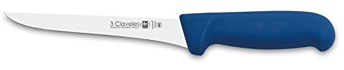 3 Claveles Cuchillo DESHUESAR Proflex Azul 15 cm-6 FH 3C, Acero Inoxidable, Blanco, 26x1.9x1.7000000000000002 cm