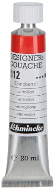 Schmincke Designers Gouache Zinnoberrot, 20 ml-Tube, 25 312 007