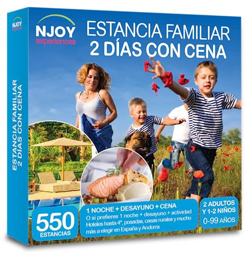 NJOY Experiences - Geschenkbox - Familienaufenthalt 2 Tage mit Abendessen - Über 530 Familienaufenthalte mit Abendessen zur Auswahl