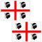 Vinyl-Aufkleber, Motiv: sardinische Flagge, Italien, Sardegna, Italien, 100 mm, 2 Stück