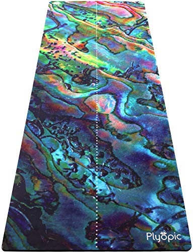 Plyopic All In One Hot Yoga Matte | Luxus Yogamatte mit integriertem Yoga Handtuch und Schweiß-Rutschfest Naturkautschuk | Ideal fur Hot yoga, Bikram, Joga, Ashtanga Vinyasa, Fitness