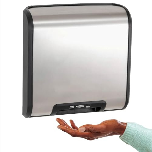 Bobrick B-7128 115V QuietDry, TrimDry ADA Surface-Mounted Automatic Heated Hand Dryer, 115 V