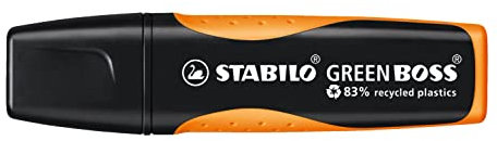 Umweltfreundlicher Textmarker - STABILO GREEN BOSS - Einzelstift - orange