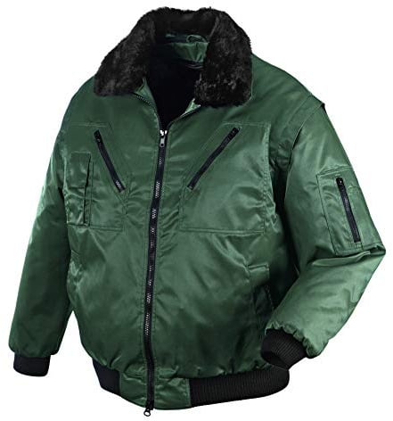 teXXor Piloten Oslo Arbeitsjacke mit abnehmbaren Ärmeln, XL, grün, 4179