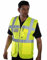 Yoko HVW801 Sicherheitsweste, neonfarben, mit Reißverschluss, Unisex Gr. Large, gelb