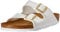 BIRKENSTOCK Classic Damen Arizona Birko-Flor Pantoletten, Weiss Lack, 40 EU