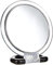 WENKO Kosmetik-Stand- und Handspiegel, Spiegelfläche 12.5 cm 300 % Vergrößerung, Kunststoff, 15.5 x 17 x 7.5 cm Transparent / Schwarz