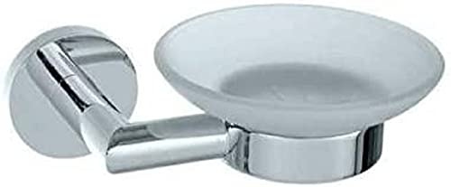 WENKO Power-Loc® Seifenablage Revello - Seifenschale, Befestigen ohne bohren, Messing, 15 x 5.5 x 11.5 cm, Chrom
