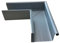 INEFA Rinnenwinkel 90 Grad kastenförmig Außenwinkel, PVC NW115 / 115mm Grau Wulst außen, Verbindungsstück Dachrinnenzubehör, Made in Germany
