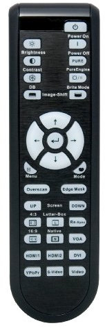 Optoma BR-3041B Remote Control Projector Press Buttons - Remote Controls (Projector, Press Buttons, Black)