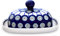 Bunzlauer Butterdose klein oval 1/2 Stück Butter Dekor 8