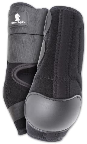 Black Classic Equine Neoprene Tack Horse Skid Boot by CLASSIC ROPE COMPANY