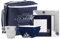 Marine Business Northwind Pack Geschirr mit Korb rechteckig, Melamin, Blau und Weiß, 34.5 x 25.5 x 26 cm, 25 Stück