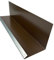 Wandanschlußblech 2 m lang Aluminium farbig 0,8 mm (groß, Braun RAL 8014)
