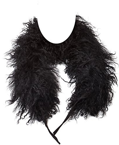 Reissner Lammfelle Boa Schal Stola aus Tibetlammfell Farbe schwarz JAY37 Boa-140