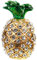 Hyalinität & Dora Fabergé-Ei Scharnier Jewelry Ring Halter Schmuckschachtel in Collectible Figur Boxen W/Kristalle Ananas
