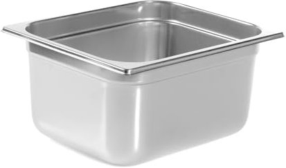 H&H Gastronorm in Acciaio Inox, Inossidabile, Argento, 35.5x32.5x20 cm
