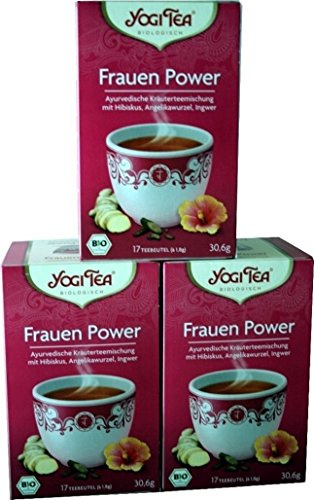 Yogi Tea® Frauen Power I 3er Pack Yogi Tee mit echter Bio-Qualität I leckere ayurvedische Gewürz-Tee-Mischung mit Hibiskus Angelikawurzel Ingwer uvm. als Frauen-Tee I Tee-Set mit 3x 17 Tee-Beutel