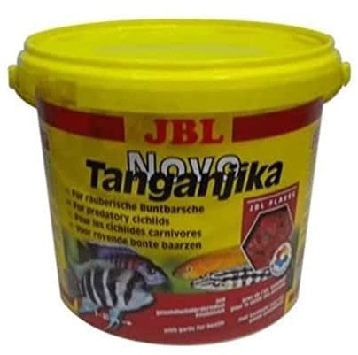 JBL NovoTanganjika 30022 Alleinfutter für räuberische Buntbarsche, Flocken 5,5 l