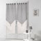 Douceur d'intérieur - 1620391, Gardine Bommel Passanten, 2 X 60 X 160 cm, Voile Bicolore, Voile Zweifarbig, Weiss/Grau