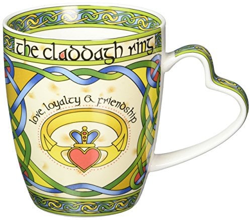Irish Claddagh Ring Bone China Mug - An Irish Gift Designed in Galway Ireland by Royal Tara