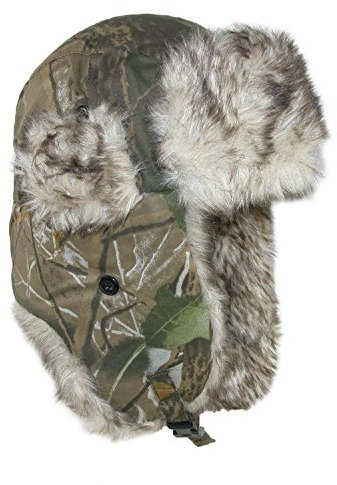 CTM Herren Fliegermütze mit Ohrenklappen Camo Gr. L/XL, camouflage
