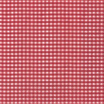 20 Cocktail Servietten Vichy red - Rot kariert 25 x 25cm