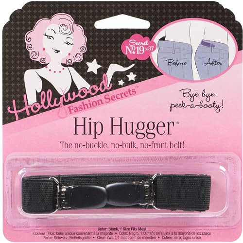 Hollywood Fashion Tape Black Adjustable Fit Hip Hugger by Hollywood