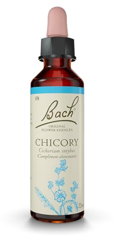 FLEURS DE BACH ORIGINAL - Chicory No 8 - Pour plus de générosité - Aide à donner sans rien attendre en retour - Élixir floral naturel pour le bien-être émotionnel - Compte-Gouttes 20ml - Vegan