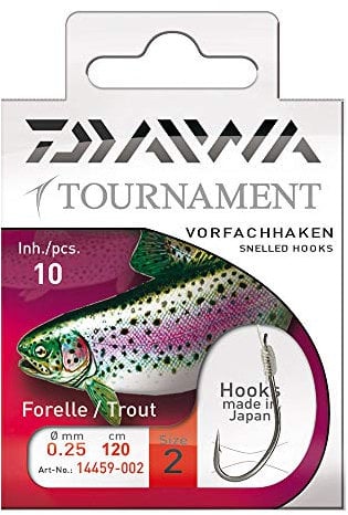Daiwa Tournament Forellenhaken Gr. 4, 60cm - Gr.4-0,25mm