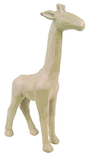 Décopatch LA102O Träger L aus Pappmaché, Giraffe, 29 x 10 x 56 cm, zum Verzieren, Kartonbraun