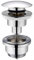 Cornat Ablaufventil für Waschtische - 1 1/4 Zoll AG - Ø 66 mm - Mit Push-Open-Funktion - Hochwertige Verchromung / Pop-Up-Ventil / Waschbeckenablauf / T317421