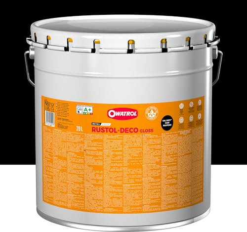 Owatrol-DECO-Dekorativer Anstrich für alle Untergründe,Gebindegrösse 20 Liter,Farbton schwarz
