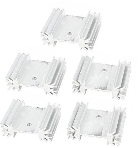 sourcing map 5 x Aluminum Heat Sink Kühlkörper 25x34x12mm für TO220-Power-IC de de