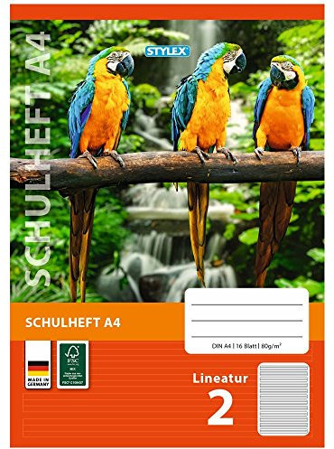 Stylex 29802 Schulheft Din A4 mit Lineatur 2