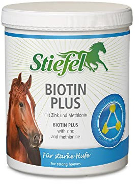 Stiefel Biotine Plus pour Chevaux, Formule Triple de qualité supérieure en biotine, méthionine et Zinc, pour Sabots forts, Peau, Fourrure, Corne, amélioration de la qualité des Sabots, favorise la