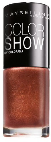 Maybelline New York Make-Up Nailpolish Color Show Nagellack Brick Shimmer/Ultra glänzender Farblack in glänzendem Bronze, 1 x 7 ml