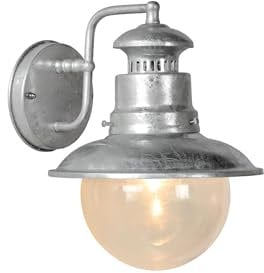 LUCIDE FIGO - Wandleuchte Innen/Außen - Ø 21,5 cm - 1xE27 - IP44 - Zink