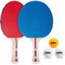 Franklin Tischtennis-Set - Tischtennisschläger-Set für 2 Personen I Sport & Freizeit I Spiel für Kinder & Erwachsene I inkl. 3 Tischtennisbälle - Blau/Rot