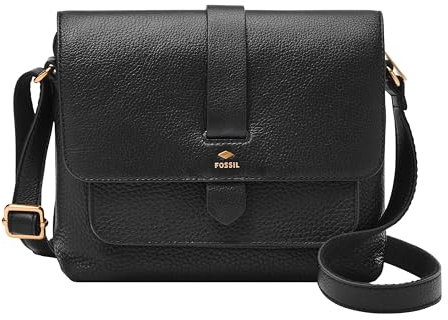 Fossil Damen Kinley Crossbody Bag Umhängetasche, Handtasche, Schwarz