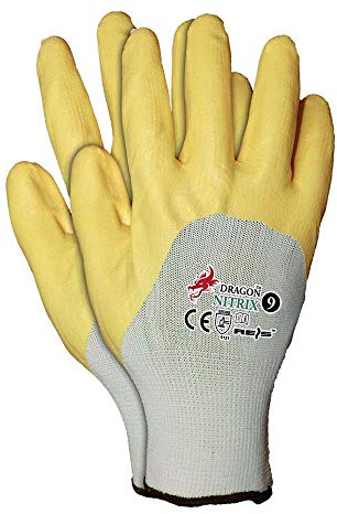 Arbeitshandschuhe mit Nitril - Beschichtung gelb 8