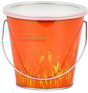 Zero In STV430 Citronella Candle Bucket - Beach Party, Decorative, Steel, Repels Mosquitoes, Natural, For Gardens and Patio Areas, 13x13x12.5 cm