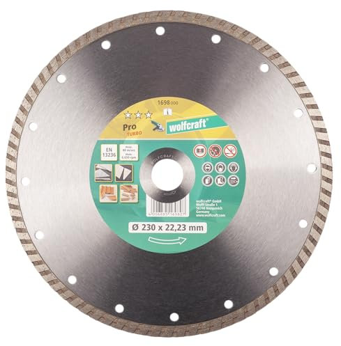 wolfcraft Diamond Cutting Disc Pro Turbo for Angle Grinders I 1698000