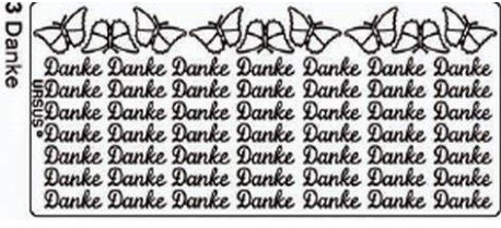 Sticker Filigrane Danke