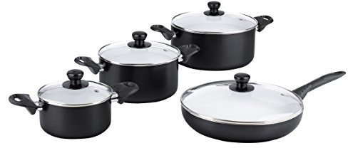 TV Unser Original 05525 bratmaxx Keramik Koch- und Bratset 8-teilig, schwarz
