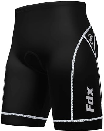 FDX Cycling Shorts Mens Anti-Bac 4D Padded Breathable MTB Undershorts | The padded cycling shorts add lasting saddle comfort for longer rides,while anti-slip grip and hi-vis details improve safety.
