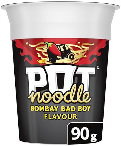 Pot Noodle Bombay Bad Boy Standard Pot instant vegan* snack quick to make noodles 90 g