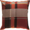 Erwin Müller Zusatz-Kissenbezug, Kissenhülle Flanell Karo rot-braun Größe 80x80 cm -pflegeleicht, bügelleicht, 100% Baumwolle, mit Reißverschluss (weitere Größen)
