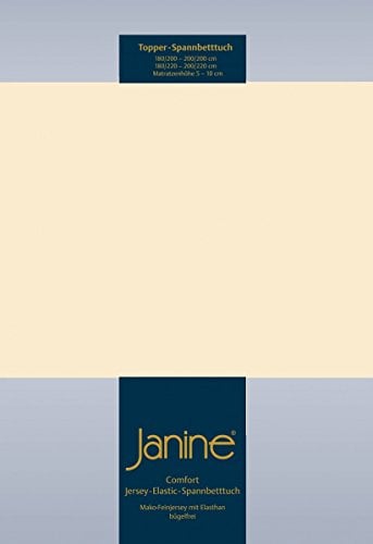 Janine 5001 Topper-Spannbetttuch Elastic 90/190 bis 120/200 cm leinen Fb. 27