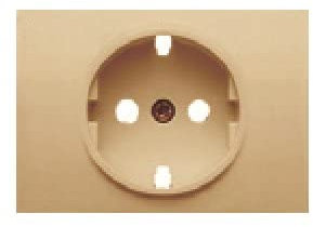 Bjc coral color - Tapa base enchufe seguridad coral dorado perla